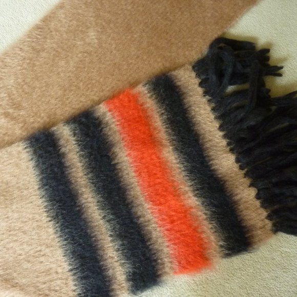 Burberry Ladies Silk/Mohair Blend Graphic Logo Stripe Scarf (NEW) - Picture 2 of 11